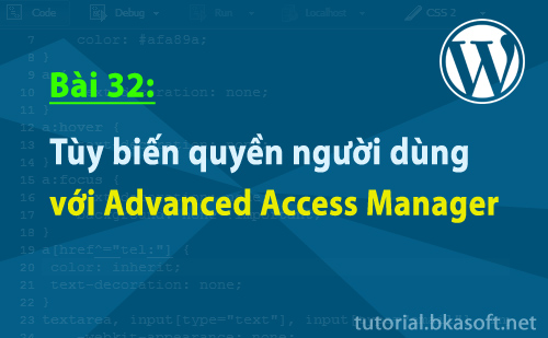 Tùy biến quyền người dùng với Advanced Access Manager