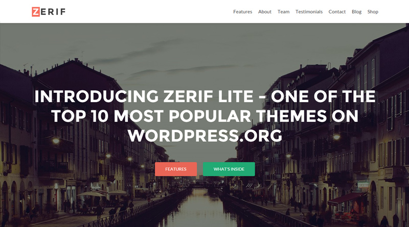 Themes WordPress ZERIF LITE Free