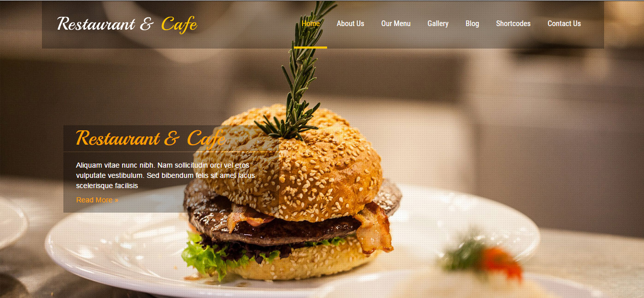 Themes WordPress Restaurant & Cafe - Nhà hàng và cà phê