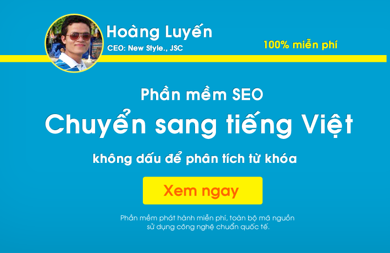 Phần mềm SEO - Chuyển sang tiếng Việt không dấu Online