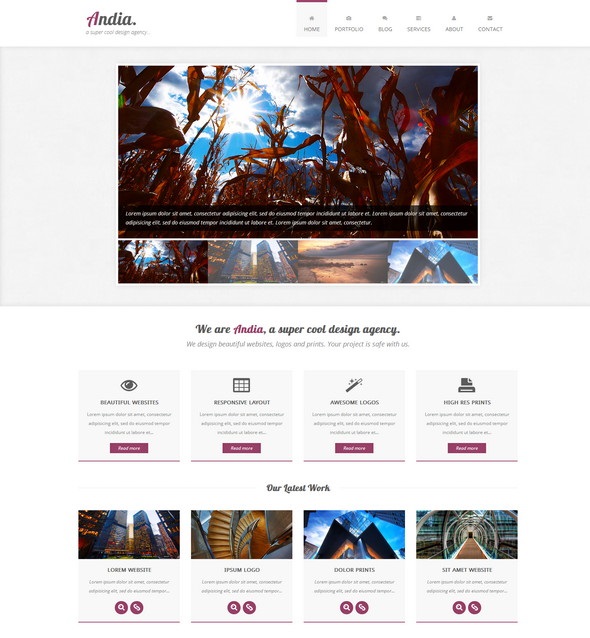 49 Template Responsive HTML5 CSS3 miễn phí > Free HTML Template Andia