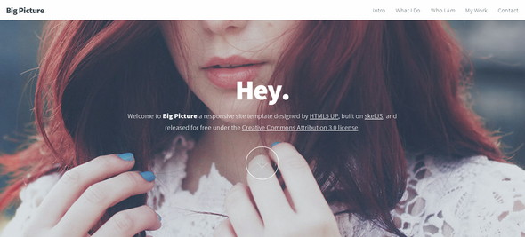 49 Template Responsive HTML5 CSS3 miễn phí > Big Picture HTML5 Template
