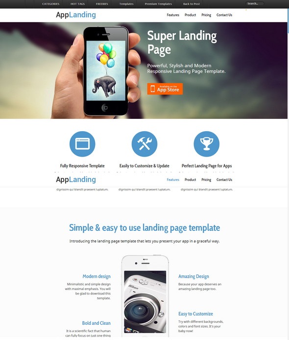49 Template Responsive HTML5 CSS3 miễn phí > Landing-Page-iPhone-Android-App