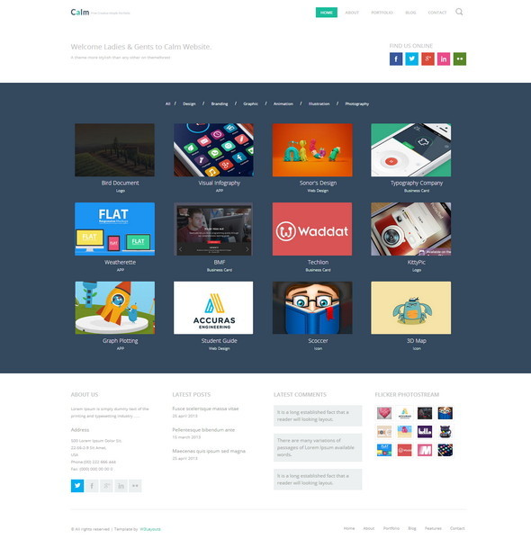 49 Template Responsive HTML5 CSS3 miễn phí > Design Showcase HTML Portfolio Template