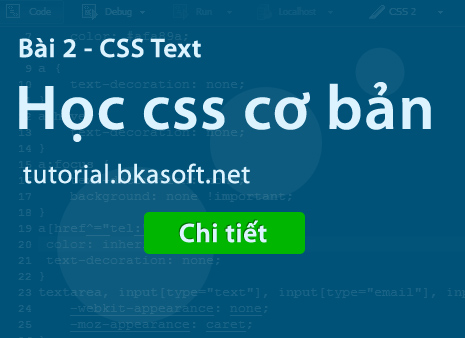 Bài 2 – Thuộc tính CSS Text