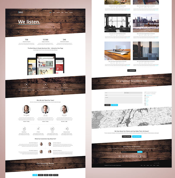 Free One Page Template Bootstrap