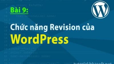 Bài 9: Chức năng Revision của WordPress