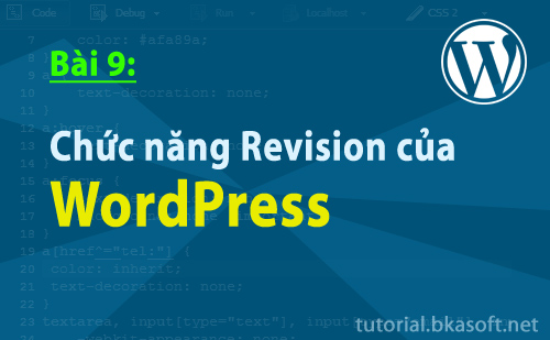 Bài 9: Chức năng Revision của WordPress > Bài 9: Chức năng Revision của WordPress