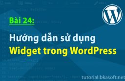 Bài 24: 	Hướng dẫn sử dụng Widget trong WordPress