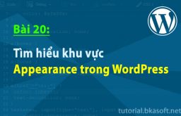 Bài 20: Tìm hiểu khu vực Appearance trong WordPress