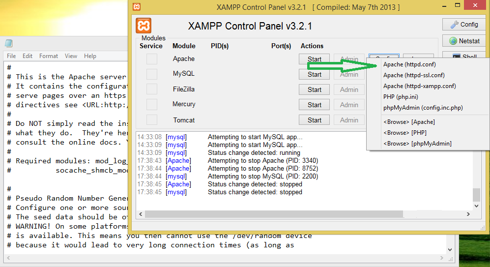 Hai cách sửa lỗi Apache không Start được trong Xampp > hai-cach-sua-loi-apache-khong-start-duoc-trong-xampp-2