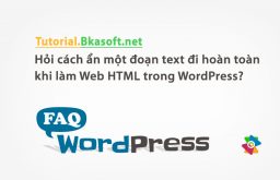 Hỏi cách ẩn một đoạn text đi hoàn toàn khi làm Web HTML trong WordPress?