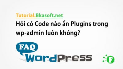 Hỏi có Code nào ẩn Plugins trong wp-admin luôn không?
