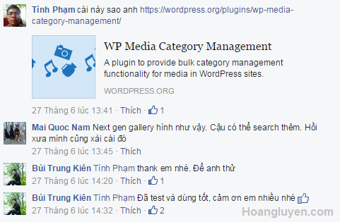 Hỏi trong WP có Plugin nào cho mình quản lý Media? > hoi-trong-wp-co-plugin-nao-cho-minh-quan-ly-media