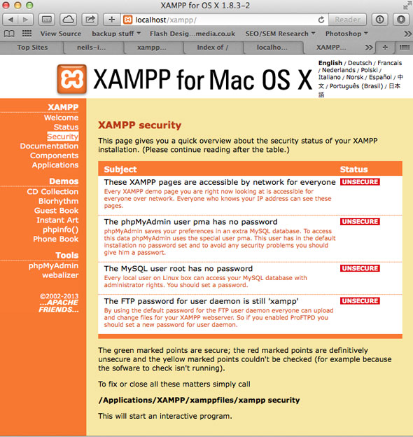 Hỏi cách thêm 1 mật khẩu MySQL cho Xampp trên OSX? > hoi-cach-them-1-mat-khau-mysql-cho-xampp-tren-osx