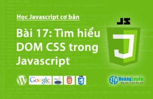 Học Javascript: Tìm hiểu DOM CSS trong Javascript