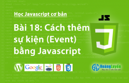 Cách thêm sự kiện (Event) bằng Javascript