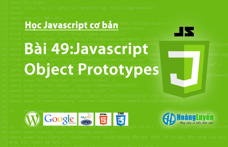 Javascript Object Prototypes