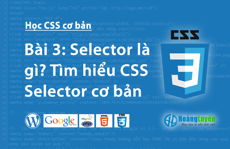 Selector là gì? Tìm hiểu về Selector trong CSS > Selector là gì? Tìm hiểu CSS Selector cơ bản