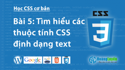 Thuộc tính định dạng văn bản trong CSS