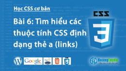 Thuộc tính thẻ a trong CSS